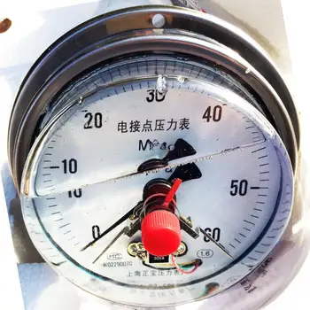 

YNXC-150ZT / 0-60MPA axial seismic electric contact pressure gauge Shanghai Zhengbao