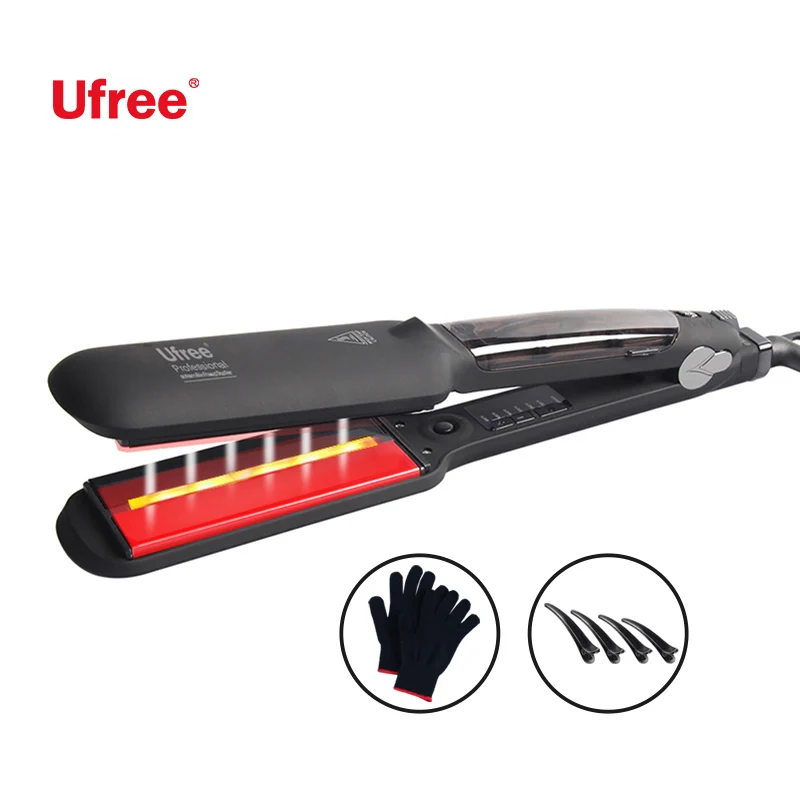 

Ufree Professional Infrared Straightener Steam Hair Straightener Iron Titanium Hair Iron Ceramic Flat Iron Vapor Plate