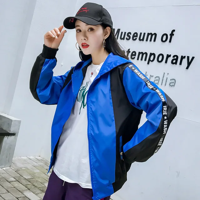 2018 Fashion Bomber Jackets Women Long Sleeve Pockets Zipper Hooded Jacket Coat Korean Casual