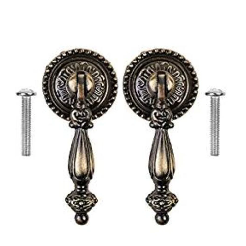 

2 Pcs Style Bronze Drawer Tear Drop Cabinet Decorative Pull Handle Knob For Desk Shelf Cupboard Drawer Jewelry Case DIY Crafts