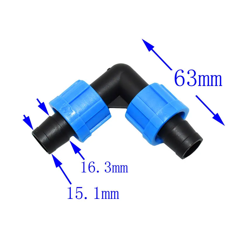 Wxrwxy капельная лента 5/8 колено Барб 90 градусов соединитель колено нить колено Орошение Шланг ремонт Соединительный адаптер 2 шт
