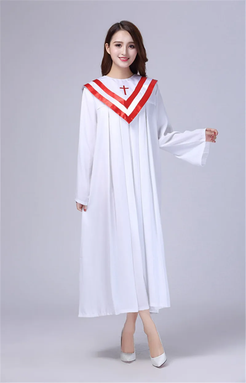 Христианский церковный хор платье костюмы Иисус класса услуги Одежда Свадебные гимн Святой одежды костюм монахини Кристиан Sing Robe