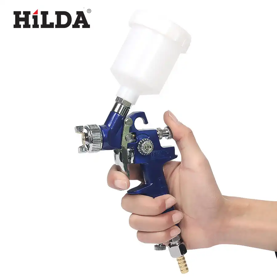 HILDA HVLP пистолет-распылитель 0,8 мм/1,0 мм Насадка H-2000 HVLP распылитель мини пневматические краскопульты Аэрограф для окрашивания автомобиля аэрограф - изображение