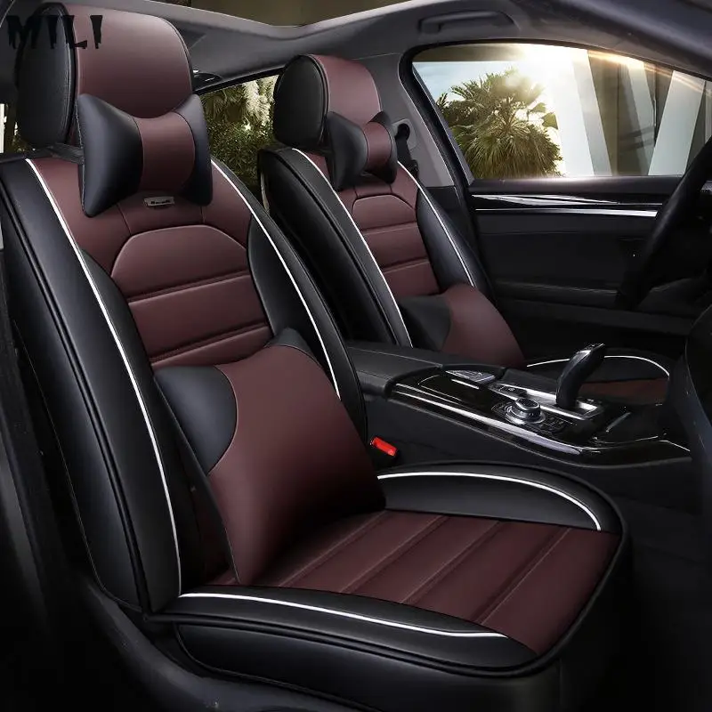

mili leather Universal Car Seat covers for Audi all models a3 a8 a4 b7 b8 b9 q7 q5 a6 c7 a5 q3 car styling car accessories