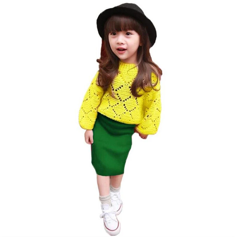 Solid Color Baby Girl Pencil Skirts Autumn Winter Ropa Nino Girls
