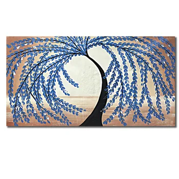 

Modern Tree Abstract Landscape Hand Painted Oil Canvas Paintings Drawing by Numbers Wall Art Home Decoration Picture Bedroom