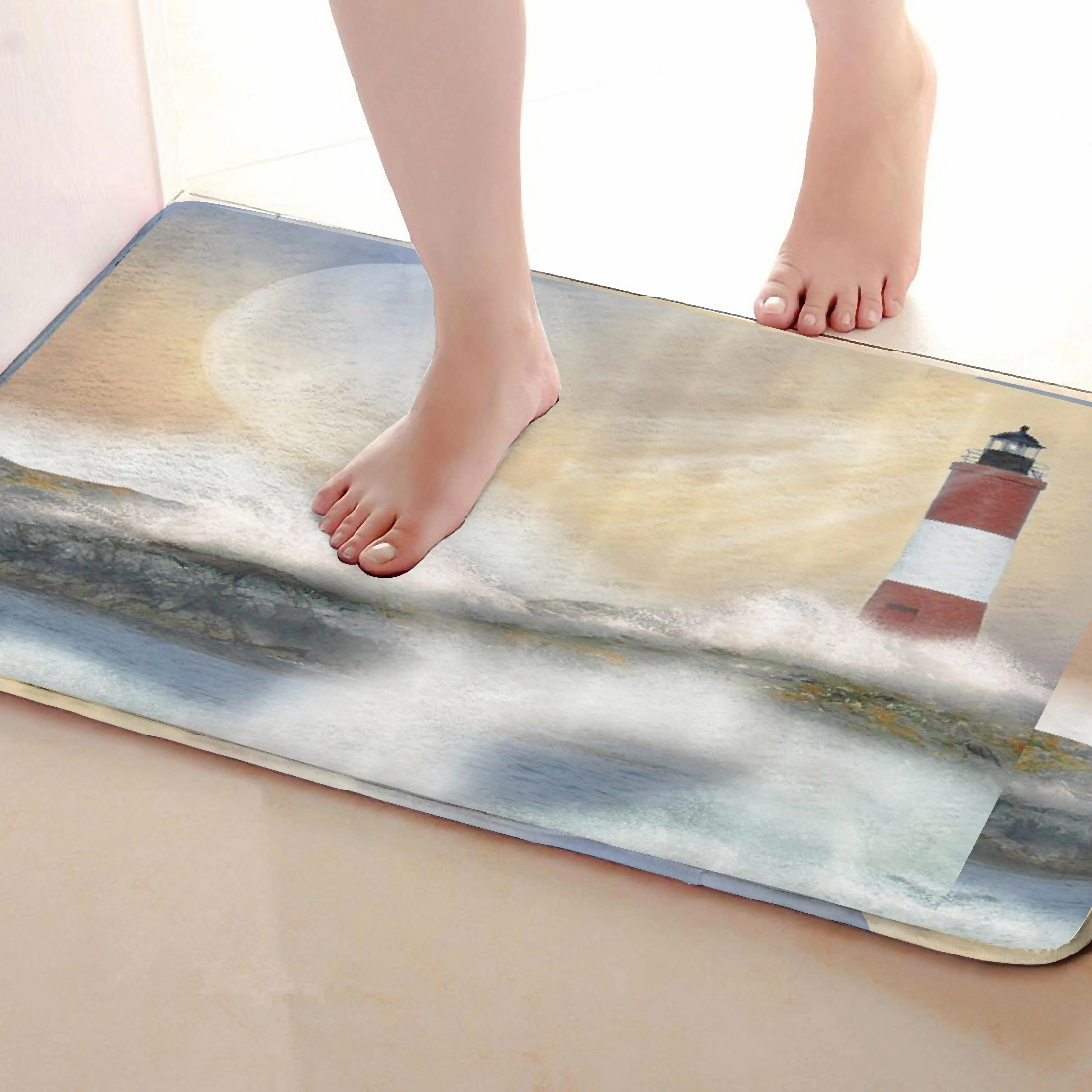 Маяк стиль Коврики для улицы, смешной Противоскользящий коврик для ванной, дверные коврики, дверные коврики под входную дверь