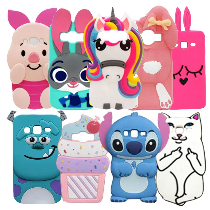 

3D Cartoon Silicon Phone Back Case For Samsung Galaxy Core Prime LTE G360 G360H G361H G361F Cover For Samsung Galaxy Core Prime