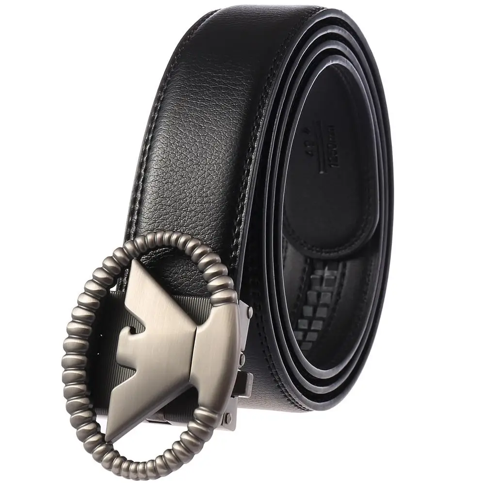 

Cool Mens Belts Automatic Buckles Genuine Leather Waistband Adjustable Gift BS160