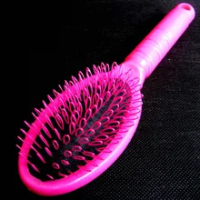 Розовая петлевая щетка для наращивания волос и париков спутывается бесплатно-розовый 1 шт в партии