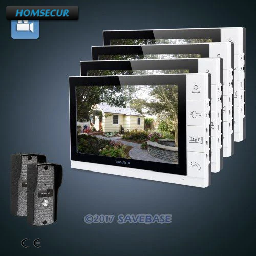 

HOMSECUR 9" Wired Video&Audio Home Intercom+Metal Case Camera for Apartment 2C4M