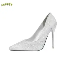 Sweet And Delicate And Elegant Fashion font b Shoes b font Pointed Shallow Mouth Diamond Wedding