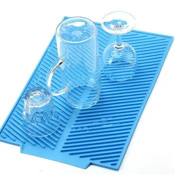 

Silicone Gel Dish Drainer Tray Waterproof Sink Drying Plate Worktop Drain Rack Organizer Kitchenware Cutlery Drying Dishes