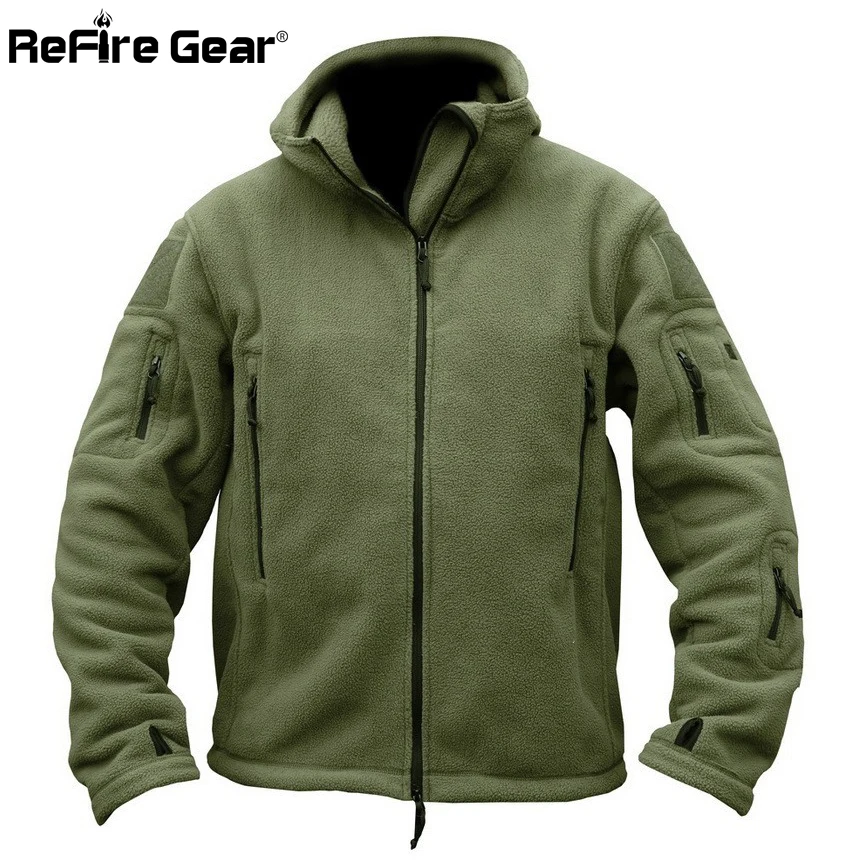 Winter Military Tactical Fleece Jacket Men Warm Polar Army Clothes Multiple Pocket Outerwear Casual Thermal Hoodie Coat Jackets
