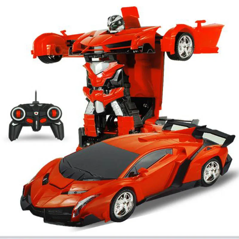 Electric RC Car Sports Car Shock Resistant Transformation Robot Toy Remote Control Deformation Car RC Robots Children Toys