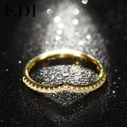 EDI Для женщин 18 К желтый из натуральной реального h/SI Регулируемые кольца для Для женщин свадебные Обручение брендов Кольца Ювелирные