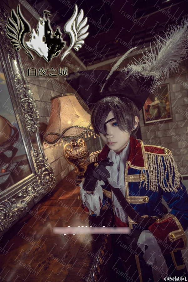 [Акция] Аниме Kuroshitsuji Black Butler рисунок Ciel Великолепный костюм пирата на Хэллоуин