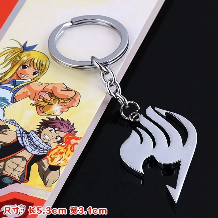Серебряная цепочка для ключей Fairy Tail Union серебряное ожерелье из цинкового сплава