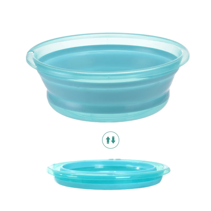 

Plastic portable folding silicon basin wash bucket multi-functional foldable