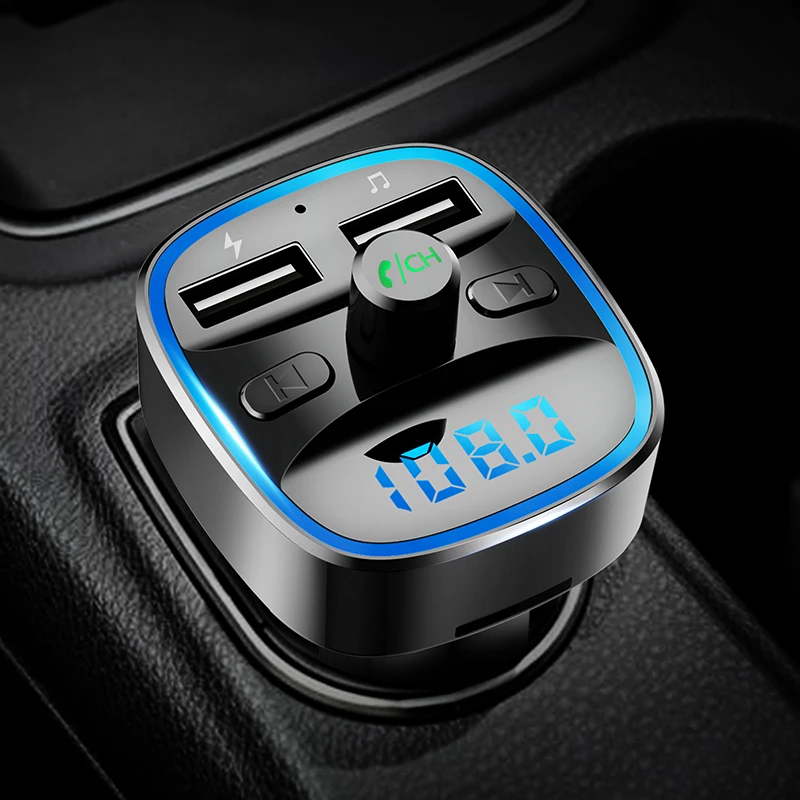 CDEN Автомобильный MP3 Bluetooth 5,0 fm-передатчик автомобильное зарядное устройство U диск без потерь воспроизведение музыки Bluetooth громкой связи дисплей напряжения