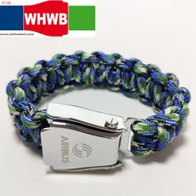 AIRBUS BEOING Камуфляжный синий авиационный самолет из нержавеющей стали Пряжка ремня безопасности парашютный шнур artisanal плетеный браслет