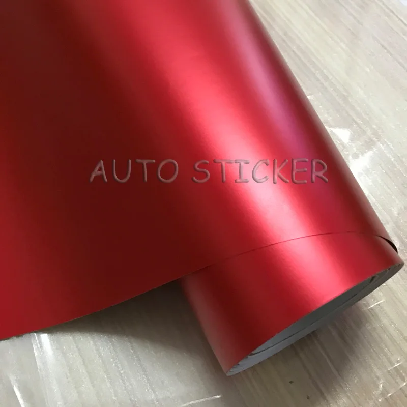 red matte metallic satin car wraps car sticker 1