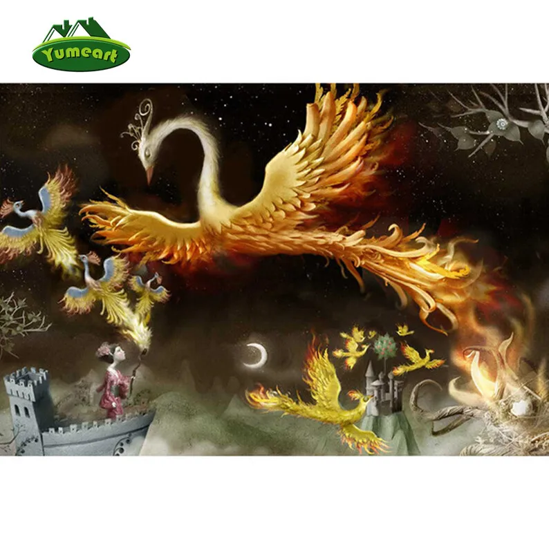 YUMEART Новинка 40*50 см Алмазная вышивка 5D Сделай Сам алмазная живопись Феникс