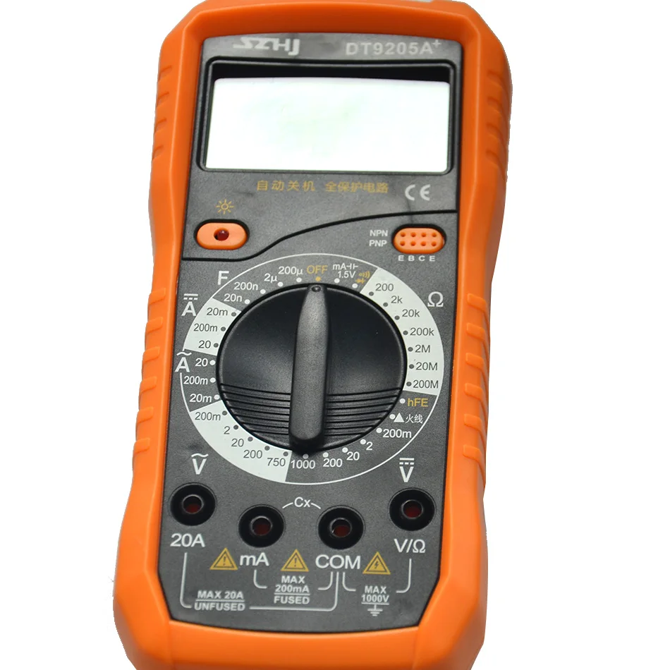 Digital Multimeter 9205 M Mobile Computer Repair Large Screen Anti-vibration Sleeve Metal Shield Anti-interference Ability