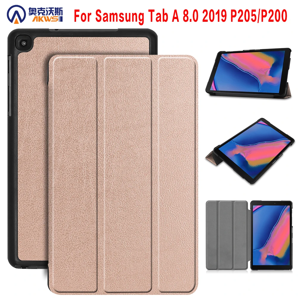 Чехол для samsung Galaxy Tab A 8 0 дюймов 2019 S ультра тонкий кожаный чехол с магнитной