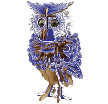 

DIY 3D Wooden Puzzle Woodcraft Assembly Kit Owl Laser Cutting Wood Toys For Christmas Gift 1464
