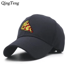Cotton Pizza Embroidery Mens Baseball Caps Brand Cheap Pink Casual Sun Snapback Hats Unisex Adjustable Cap Women