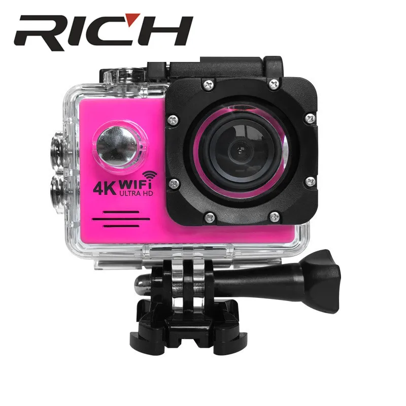 Спортивная камера RICH J520R 4K 2 7 K 1080P 16 Мп Wi Fi 30 м водонепроницаемая 2.0LCD Full HD DVR