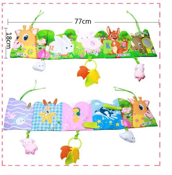Cama de Bebê ao Redor e Livro de Pano com Modelo Bonitos do Bebê para a Cama do Bebê Jollybaby Animal Brinquedos 3 High Quality