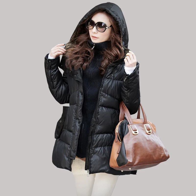 army Taille Veste Green coréen Chaud Long 2015 Mince Femme Nouvelle Noir Grande Canard De Manteau Black L0073 Mode Femmes Parkas Duvet Épais AxRwqP4
