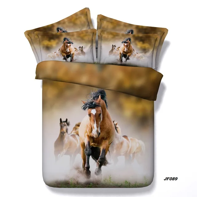 3D Horse bedding set Designer duvet cover bed sheet California King