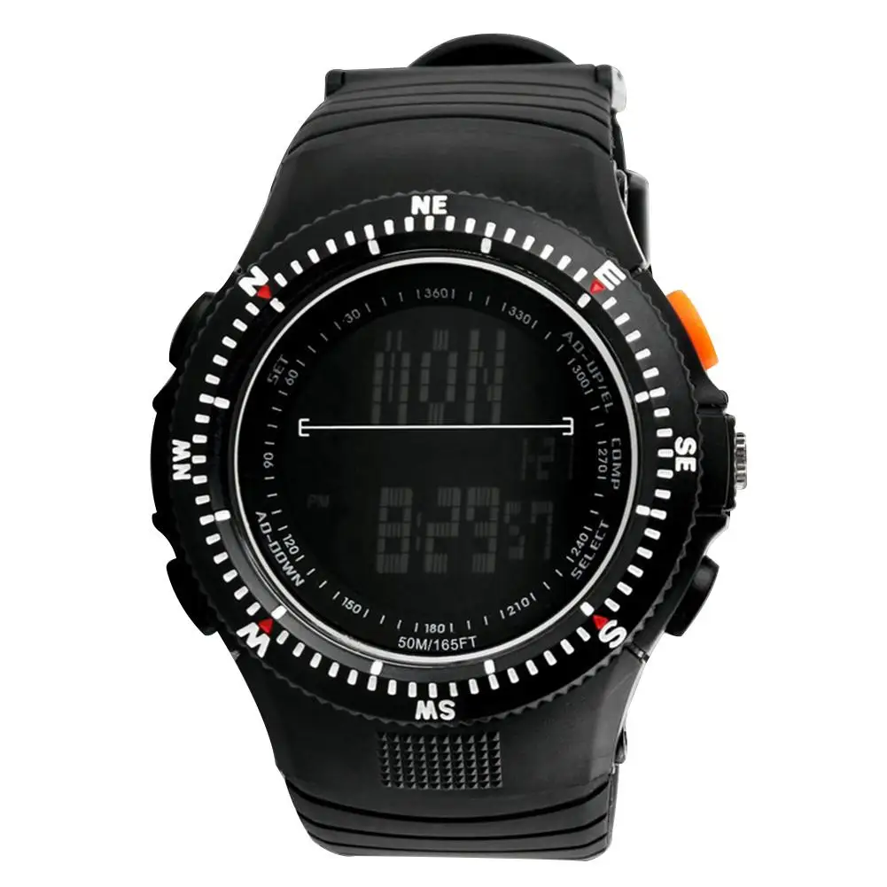 

Sports Men Boys Outdoors Rubber Band Round Dial Electronic Movement Wrist Watch