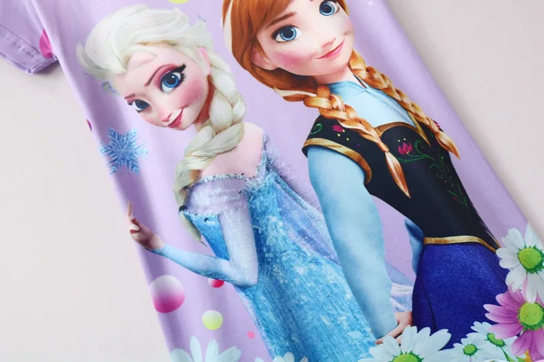 Летняя ночная рубашка для девочек Disney халат принцессы детские ночные рубашки