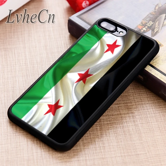 LvheCn чехол для телефона с сирийским флагом жесткий черный iPhone 5 6 6s 7 8 plus X XR XS max 11 12 Pro