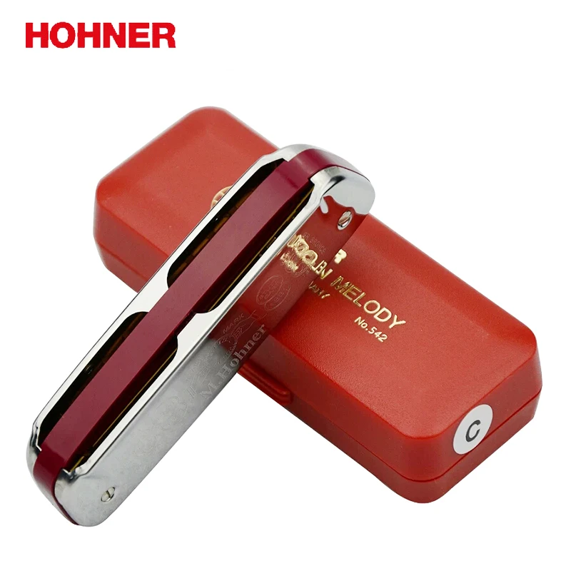 Diatônico para Gaita Harp para Gaita Orifícios com Caixa Hohner Orifícios Padrão Dourada 10 Vermelha 910 - Image 2
