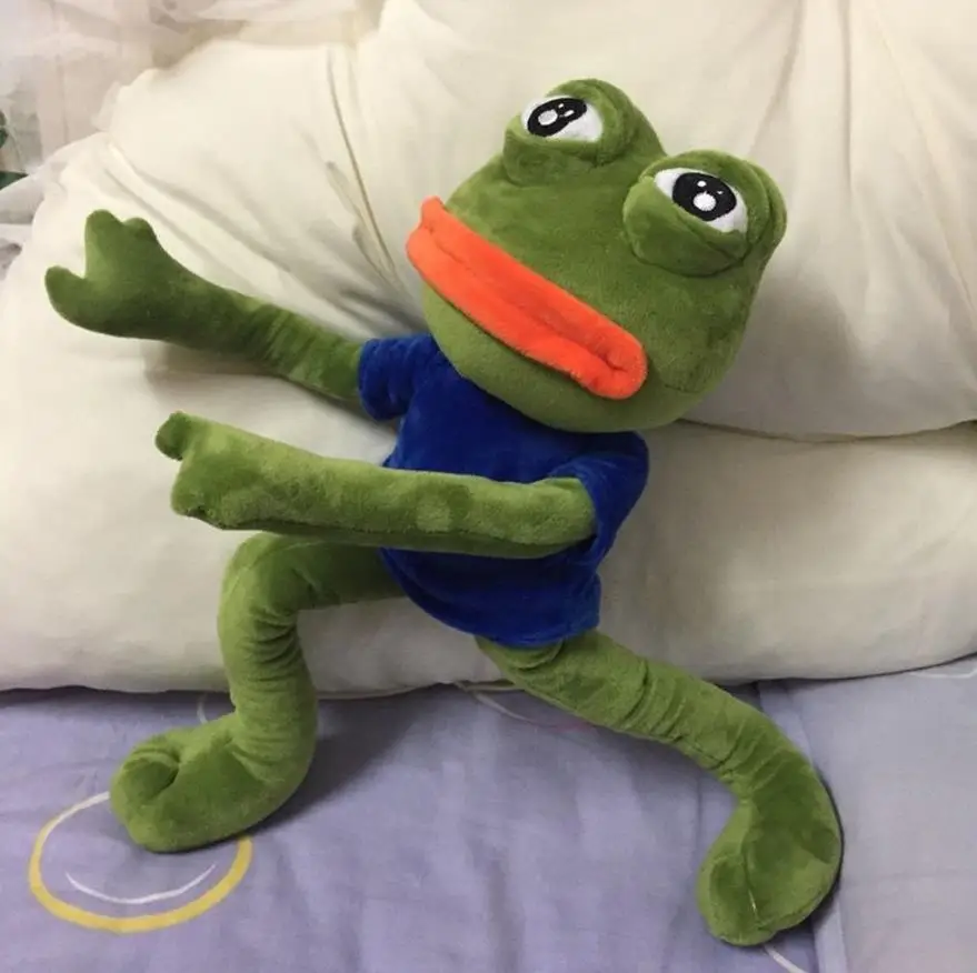 

20pcs/lot 42cm Magic Expression Pepe The Frog Sad Frog Plush 4chan Meme Dolls Stuffed Animal Toy Gift