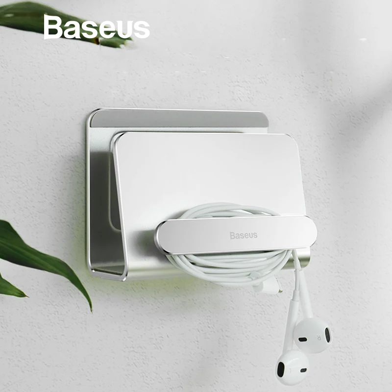 

Baseus Metal Wall Mount Holder for iPhone Power bank Strong Adhesive Mobile Phone Holder Stand for Samsung Huawei Charger Socket