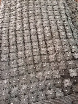 

Best Selling J-5105 African Lace Fabric Nigerian French Fabric with beads High Quality African Tulle Lace Fabric