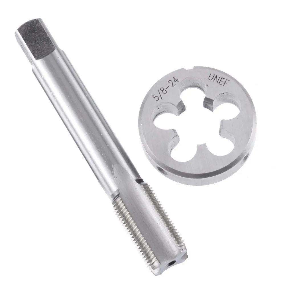 Conjunto de Ferramentas para Trabalhar Conjunto de Ferramentas Unef 8-24 Mão Torneira Redonda Cortado Hss Direita Rosqueamento Madeira Metal Morrer 1 – 2-28 5