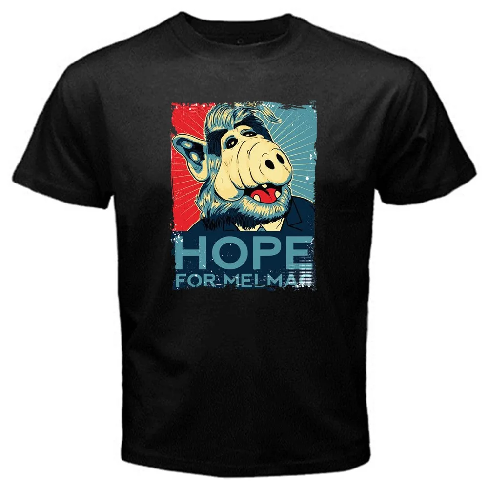 

2018 Summer Style ALF melmac eighties style old school series movie T-Shirt Black Basic Tee Funny Casual Clothing
