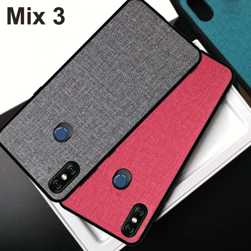 

Coque For xiaomi mi Mix 3 case Silicone Cover Bumper Fabric case For xiaomi mi Mix3 miMix 3 Soft Silicon Cotton Cloth shell