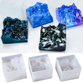 

Silicone Mold Transparent Resin DIY Double Sided Snow Mountain Mould Epoxy Resin Molds for Jewelry Crafts Decorations Making
