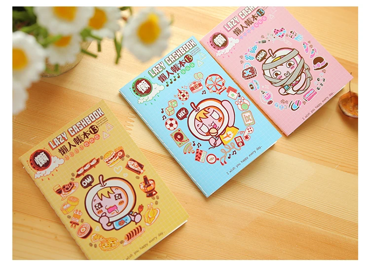 Японские ленивые руки прекрасный креативный книги для записей южнокорейские Семейные счета деньги руки книги