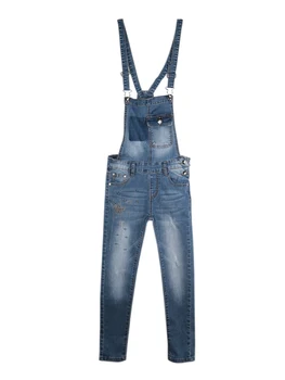 

Denim overalls with studs