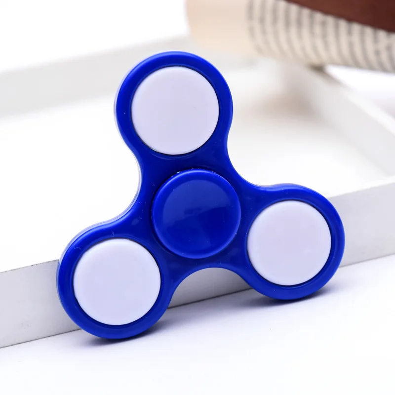 Ручной Спиннер fidget spinner красочные светодио дный светодиодные фонари блики трилистник гироскопа Гироскопический на кончик пальца декомпрессии - Цвет: blue