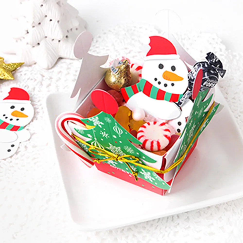 50 шт. леденец декоративные бумажные карты Рождество Пингвин Снеговик Санта Клаус украшения для рождественской вечеринки подарок Navidad#10T